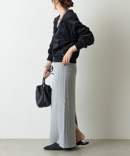 COLONY 2139（コロニートゥーワンスリーナイン）の「ベロアZIPパーカー（パーカー・レディース・チャコールグレー/ブラック/ブラウン・FREE）」の10枚目の写真