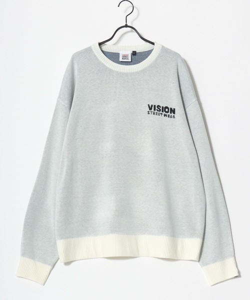 VISION STREET WEAR（ヴィジョンストリートウェア）の「VISION STREET WEAR/ヴィジョンストリートウェア オーバーサイズ ニット ゴーストバックプリント ロゴ ワンポイント セーター/レディース メンズ（ニット/セーター・メンズ・ブラック/オフホワイト・M/L/LL）」の11枚目の写真