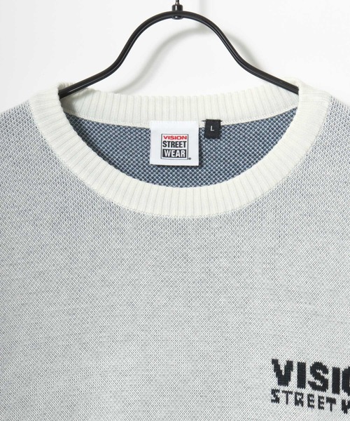 VISION STREET WEAR（ヴィジョンストリートウェア）の「VISION STREET WEAR/ヴィジョンストリートウェア オーバーサイズ ニット ゴーストバックプリント ロゴ ワンポイント セーター/レディース メンズ（ニット/セーター・メンズ・ブラック/オフホワイト・M/L/LL）」の15枚目の写真