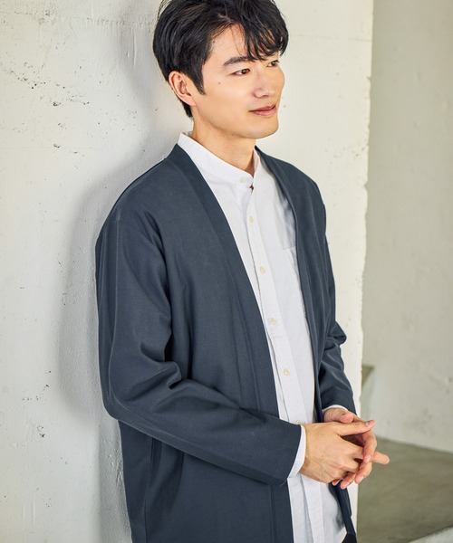 GLOBAL WORK（グローバルワーク）の「リッチクリーンカーデ/580763（カーディガン/ボレロ・メンズ・ライトグレー/チャコールグレー/カーキ/ブラック/ネイビー/ミント・X-LARGE/XX-LARGE/X-SMALL/LARGE/MEDIUM/SMALL/3XL）」の6枚目の写真