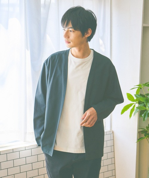 GLOBAL WORK（グローバルワーク）の「リッチクリーンカーデ/580763（カーディガン/ボレロ・メンズ・ライトグレー/チャコールグレー/カーキ/ブラック/ネイビー/ミント・X-LARGE/XX-LARGE/X-SMALL/LARGE/MEDIUM/SMALL/3XL）」の8枚目の写真