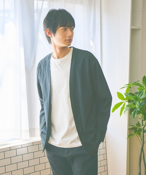 GLOBAL WORK（グローバルワーク）の「リッチクリーンカーデ/580763（カーディガン/ボレロ・メンズ・ライトグレー/チャコールグレー/カーキ/ブラック/ネイビー/ミント・X-LARGE/XX-LARGE/X-SMALL/LARGE/MEDIUM/SMALL/3XL）」の9枚目の写真