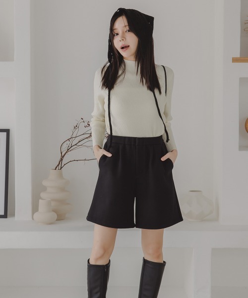 Petitjo（プッチージョ）の「小さいサイズ　ボトルネックニット　低身長さん・小柄女性（ニット/セーター・レディース・杢グレー/ブラック/ホワイト/グリーン/ブラウン/ダークブラウン・PSS/PS/PM/PL）」の10枚目の写真