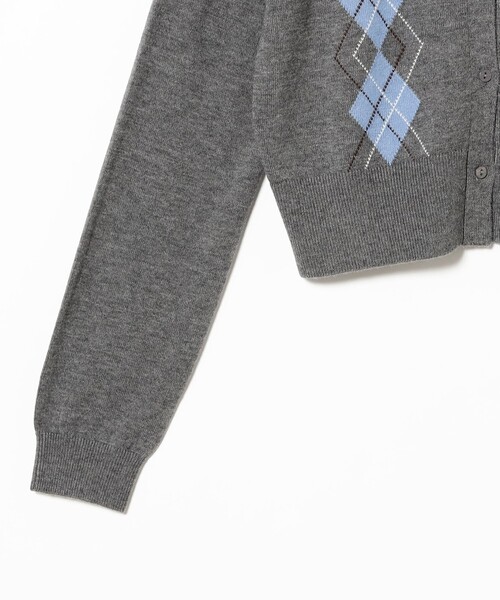 アーガイル クルーネック カーディガン（カーディガン/ボレロ）｜Ray