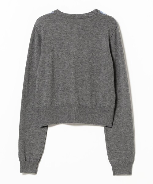 Ray BEAMS（レイビームス）の「アーガイル クルーネック カーディガン [手洗い可]（カーディガン/ボレロ・レディース・シルバー/レッド・ONE SIZE）」の14枚目の写真