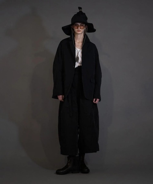 my beautiful landlet（マイビューティフルランドレット）の「【my beautiful landlet】 POLYESTER YARN DYED GABARDINE WIDE PANTS（その他パンツ・メンズ・カーキ/ネイビー/ブラック・0/1）」の6枚目の写真