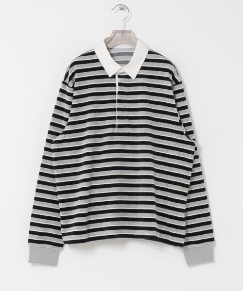 URBAN RESEARCH（アーバンリサーチ）の「『UR TECH』ベロアボーダーラガーシャツ（Tシャツ/カットソー・レディース・レッド系その他/グレー系その他・FREE）」の10枚目の写真