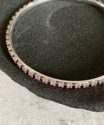 SPINNS | メタルシルバーブレスレット/カラーライトストーン(ブレスレット)