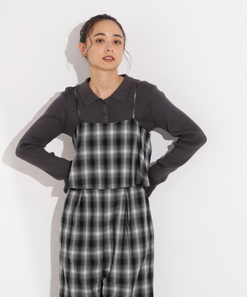 N.（N. Natural Beauty Basic）（エヌエヌナチュラルビューティーベーシック）の「【PS/低身長サイズ】チェックオールインワン（つなぎ/オールインワン・レディース・ブラウン系その他/ブラック系その他・MEDIUM/P/S）」の10枚目の写真