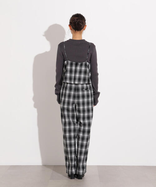 N.（N. Natural Beauty Basic）（エヌエヌナチュラルビューティーベーシック）の「【PS/低身長サイズ】チェックオールインワン（つなぎ/オールインワン・レディース・ブラウン系その他/ブラック系その他・MEDIUM/P/S）」の6枚目の写真