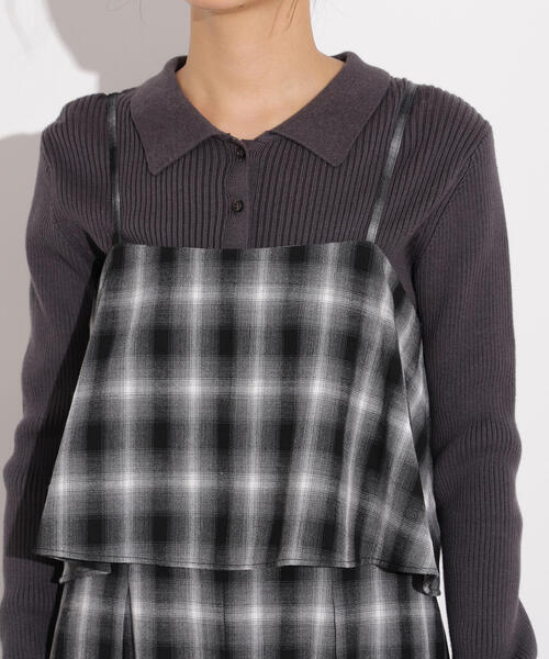 N.（N. Natural Beauty Basic）（エヌエヌナチュラルビューティーベーシック）の「【PS/低身長サイズ】チェックオールインワン（つなぎ/オールインワン・レディース・ブラウン系その他/ブラック系その他・MEDIUM/P/S）」の5枚目の写真