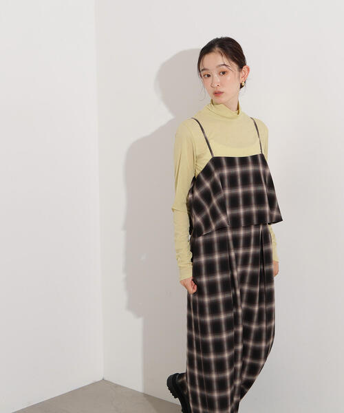 セール】【PS/低身長サイズ】チェックオールインワン（つなぎ