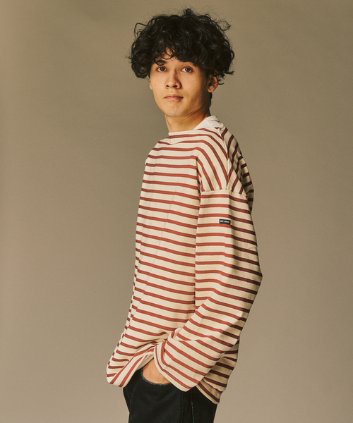 SAINT JAMES（セントジェームス）の「SAINT JAMES  / セントジェームス 別注 ウエッソン ルーズ ボーダー（Tシャツ/カットソー・メンズ・ブラック/アイボリー・4/5/6）」の20枚目の写真