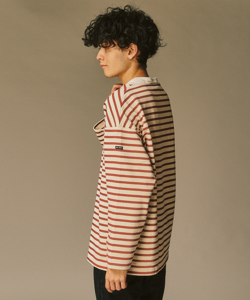 SAINT JAMES（セントジェームス）の「SAINT JAMES  / セントジェームス 別注 ウエッソン ルーズ ボーダー（Tシャツ/カットソー・メンズ・ブラック/アイボリー・4/5/6）」の19枚目の写真