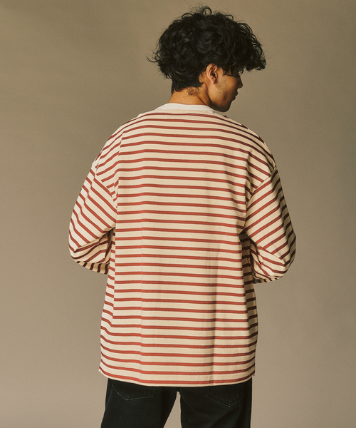 SAINT JAMES（セントジェームス）の「SAINT JAMES  / セントジェームス 別注 ウエッソン ルーズ ボーダー（Tシャツ/カットソー・メンズ・ブラック/アイボリー・4/5/6）」の18枚目の写真