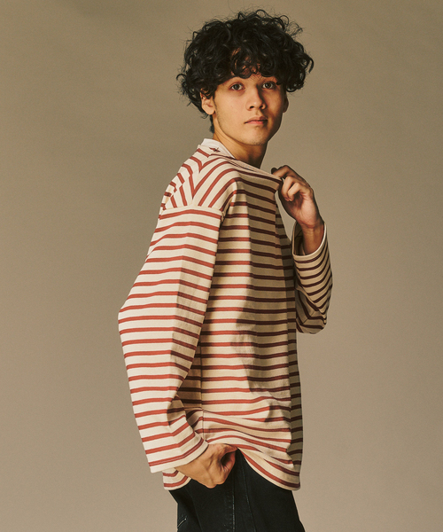 SAINT JAMES（セントジェームス）の「SAINT JAMES  / セントジェームス 別注 ウエッソン ルーズ ボーダー（Tシャツ/カットソー・メンズ・ブラック/アイボリー・4/5/6）」の17枚目の写真