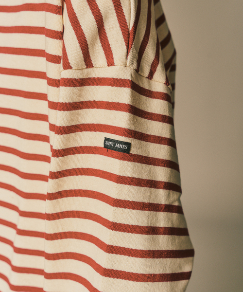 SAINT JAMES（セントジェームス）の「SAINT JAMES  / セントジェームス 別注 ウエッソン ルーズ ボーダー（Tシャツ/カットソー・メンズ・ブラック/アイボリー・4/5/6）」の15枚目の写真