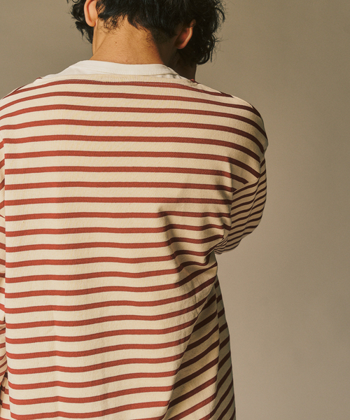 SAINT JAMES（セントジェームス）の「SAINT JAMES  / セントジェームス 別注 ウエッソン ルーズ ボーダー（Tシャツ/カットソー・メンズ・ブラック/アイボリー・4/5/6）」の12枚目の写真