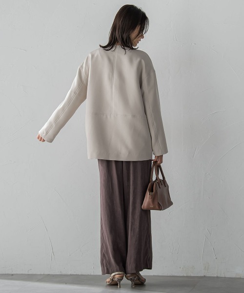 LAUTREAMONT（ロートレアモン）の「エアリースエードプルオンパンツ≪洗濯機で洗える≫（その他パンツ・レディース・ブラウン/ベージュ・7号/9号/11号）」の9枚目の写真