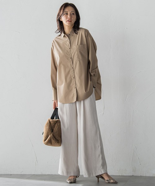 LAUTREAMONT（ロートレアモン）の「エアリースエードプルオンパンツ≪洗濯機で洗える≫（その他パンツ・レディース・ブラウン/ベージュ・7号/9号/11号）」の16枚目の写真