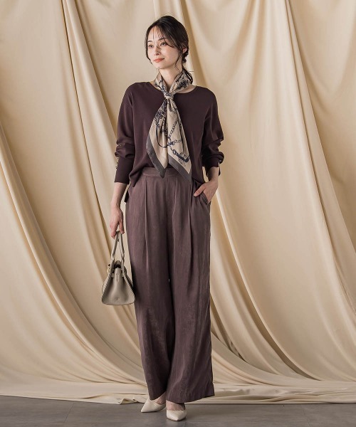 LAUTREAMONT（ロートレアモン）の「エアリースエードプルオンパンツ≪洗濯機で洗える≫（その他パンツ・レディース・ブラウン/ベージュ・7号/9号/11号）」の10枚目の写真