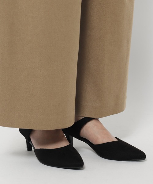 mysty woman（ミスティウーマン）の「ウエスト折り返しワイドパンツ 605431（その他パンツ・レディース・ベージュ/チャコールグレー/ブラック・FREE）」の9枚目の写真