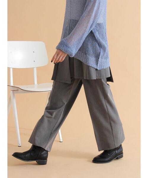 ehka sopo(エヘカソポ)の「センタープレスストレートスラックス(その他パンツ・レディース・ベージュ/グレー/チャコールグレー・F)」の4枚目の写真