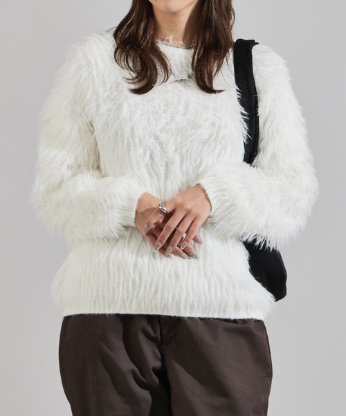 セール】Wide Silhouette Shaggy Knit / ワイドシルエット シャギー