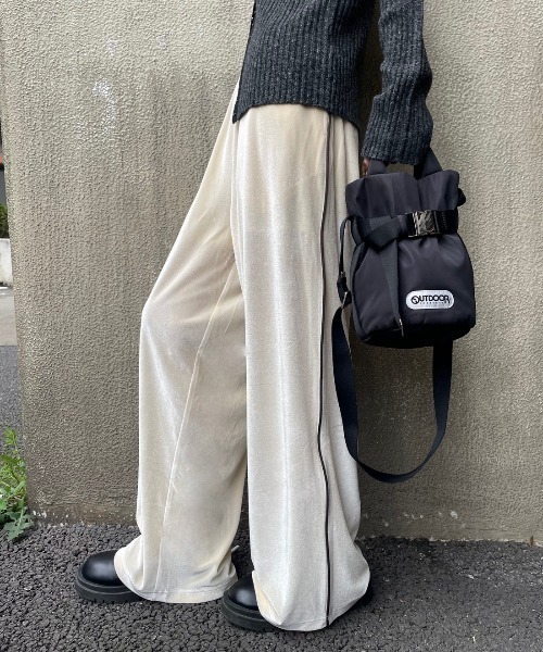 ‪ꪔ̤̮i‪ꪔ̤̮i　0628 セール】サイドラインベロアイージーパンツ（その他パンツ）｜AIC