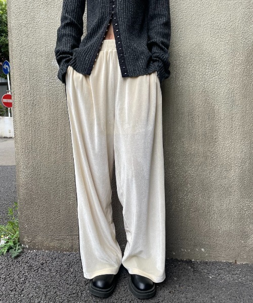 セール】サイドラインベロアイージーパンツ（その他パンツ）｜AIC