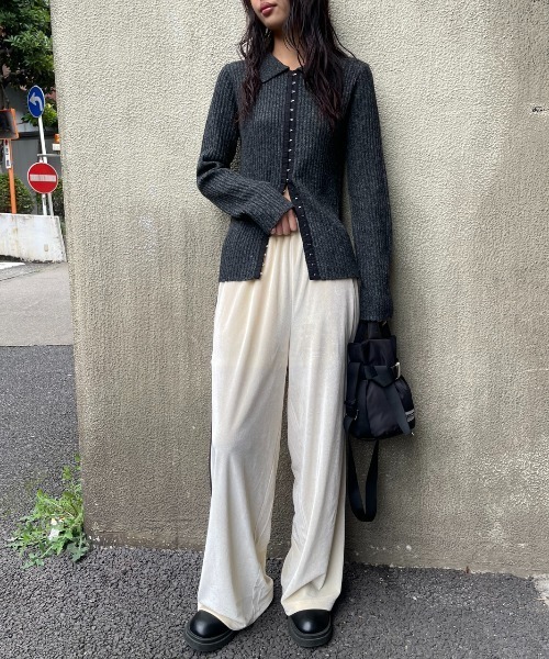 セール】サイドラインベロアイージーパンツ（その他パンツ）｜AIC