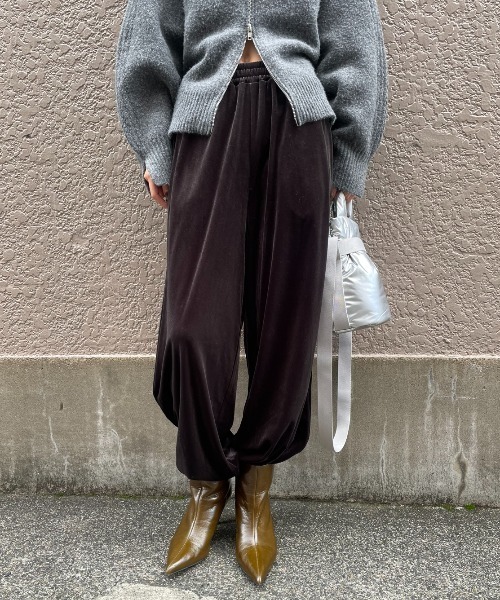 ‪ꪔ̤̮i‪ꪔ̤̮i　0628 セール】サイドラインベロアイージーパンツ（その他パンツ）｜AIC