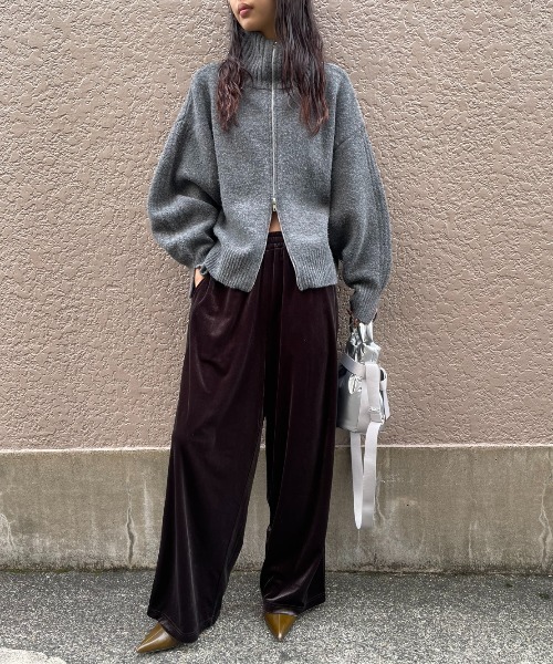 ‪ꪔ̤̮i‪ꪔ̤̮i　0628 セール】サイドラインベロアイージーパンツ（その他パンツ）｜AIC