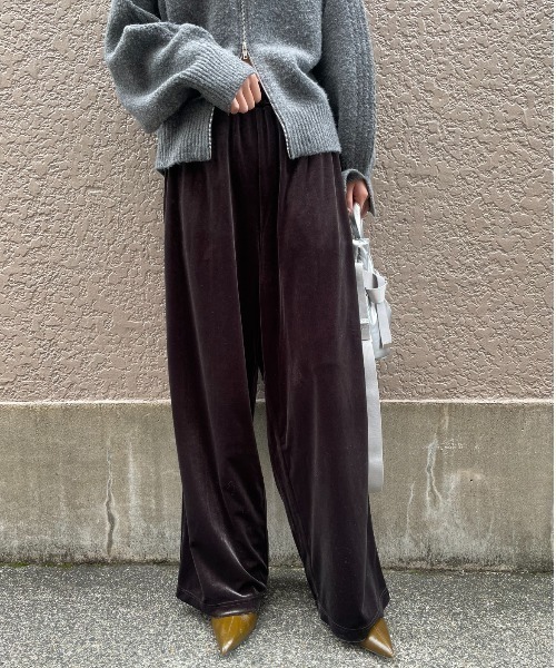 セール】サイドラインベロアイージーパンツ（その他パンツ）｜AIC