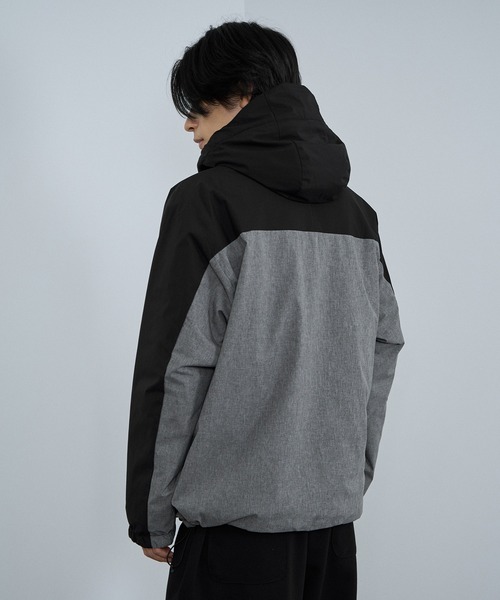 NAVY（ネイビー）の「NAVY シャットアウター SOLOTEX(R) 裏シャギーフードジャケット【耐久撥水 防風 透湿 ストレッチ】（ブルゾン・メンズ・ネイビー/ベージュ/ブラック/カーキ/グレイッシュベージュ/グレー・S/M/L/XL/XXL）」の12枚目の写真