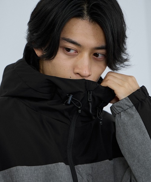 NAVY シャットアウター SOLOTEX(R) 裏シャギーフードジャケット【耐久