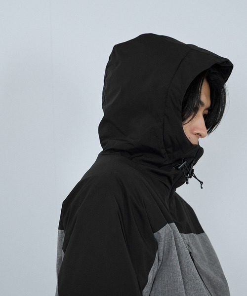 NAVY（ネイビー）の「NAVY シャットアウター SOLOTEX(R) 裏シャギーフードジャケット【耐久撥水 防風 透湿 ストレッチ】（ブルゾン・メンズ・ネイビー/ベージュ/ブラック/カーキ/グレイッシュベージュ/グレー・S/M/L/XL/XXL）」の15枚目の写真