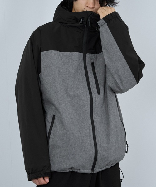 NAVY（ネイビー）の「NAVY シャットアウター SOLOTEX(R) 裏シャギーフードジャケット【耐久撥水 防風 透湿 ストレッチ】（ブルゾン・メンズ・ネイビー/ベージュ/ブラック/カーキ/グレイッシュベージュ/グレー・S/M/L/XL/XXL）」の8枚目の写真