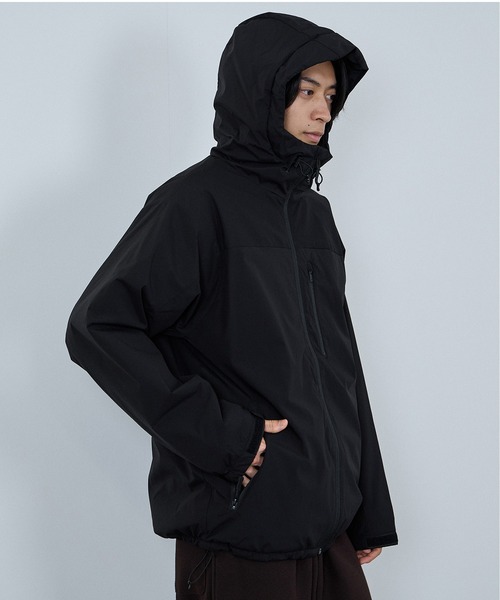 NAVY（ネイビー）の「NAVY シャットアウター SOLOTEX(R) 裏シャギーフードジャケット【耐久撥水 防風 透湿 ストレッチ】（ブルゾン・メンズ・ネイビー/ベージュ/ブラック/カーキ/グレイッシュベージュ/グレー・S/M/L/XL/XXL）」の18枚目の写真