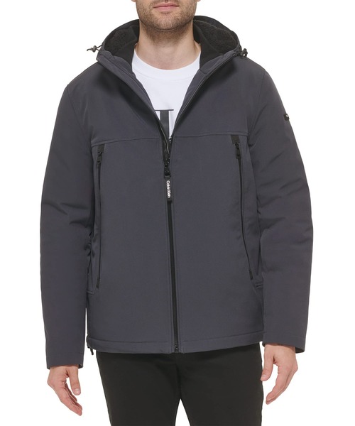 Calvin Klein(カルバン・クライン)の「【 Calvin Klein / カルバン クライン 】SHERPA LINED HOODED SOFT SHELL JACKET / シェルパ ラインド フーディッド ソフト シェル ジャケット(ブルゾン・メンズ・ダークグレー/ブラック・MEDIUM/LARGE/X-LARGE)」の7枚目の写真