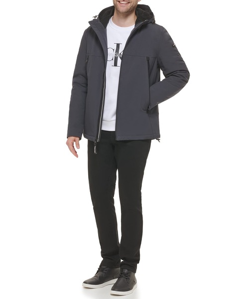 Calvin Klein(カルバン・クライン)の「【 Calvin Klein / カルバン クライン 】SHERPA LINED HOODED SOFT SHELL JACKET / シェルパ ラインド フーディッド ソフト シェル ジャケット(ブルゾン・メンズ・ダークグレー/ブラック・MEDIUM/LARGE/X-LARGE)」の12枚目の写真