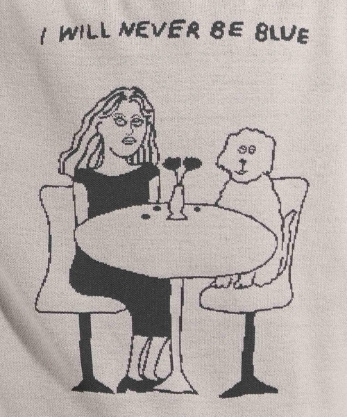 BAYFLOW（ベイフロー）の「【Shiomi Wada(シオミ ワダ)】イラストジャガードニットプルオーバー（ニット/セーター・メンズ・グレー/ブラック/ブルー・MEDIUM/LARGE）」の5枚目の写真