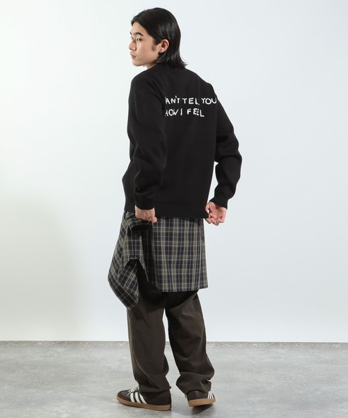 BAYFLOW（ベイフロー）の「【Shiomi Wada(シオミ ワダ)】イラストジャガードニットプルオーバー（ニット/セーター・メンズ・グレー/ブラック/ブルー・MEDIUM/LARGE）」の7枚目の写真