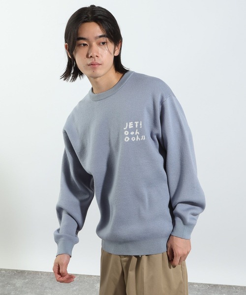 BAYFLOW（ベイフロー）の「【Shiomi Wada(シオミ ワダ)】イラストジャガードニットプルオーバー（ニット/セーター・メンズ・グレー/ブラック/ブルー・MEDIUM/LARGE）」の13枚目の写真