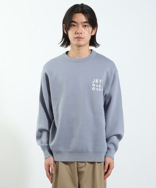 BAYFLOW（ベイフロー）の「【Shiomi Wada(シオミ ワダ)】イラストジャガードニットプルオーバー（ニット/セーター・メンズ・グレー/ブラック/ブルー・MEDIUM/LARGE）」の16枚目の写真