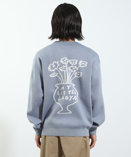 BAYFLOW（ベイフロー）の「【Shiomi Wada(シオミ ワダ)】イラストジャガードニットプルオーバー（ニット/セーター・メンズ・グレー/ブラック/ブルー・MEDIUM/LARGE）」の18枚目の写真