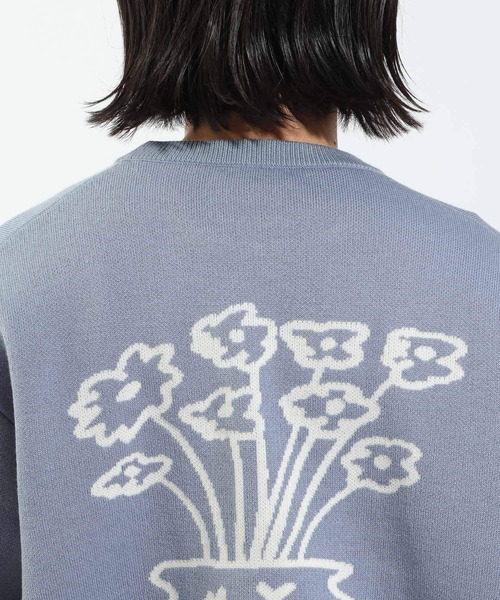 BAYFLOW（ベイフロー）の「【Shiomi Wada(シオミ ワダ)】イラストジャガードニットプルオーバー（ニット/セーター・メンズ・グレー/ブラック/ブルー・MEDIUM/LARGE）」の19枚目の写真