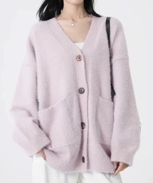 Erdu&Lily（エルドゥアンドリリー）の「ふんわりシャギーニットカーディガン（カーディガン/ボレロ）」