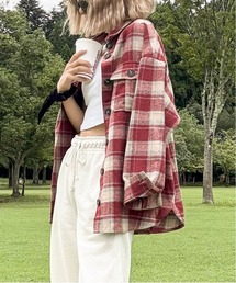 【hada_meguuu select】チェック柄シャツ