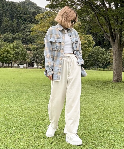 CURA CLOSET(キュラ クローゼット)の「【hada_meguuu select】チェック柄シャツ(シャツ/ブラウス・レディース・レッド/ブラック/ブラウン/ブルー・フリー)」の17枚目の写真